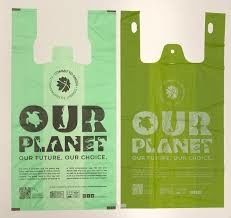 Custom Logo Home Industrial Compostable T-Shirt PLA Biodegradable Shopping Bag for Grocery supermarket