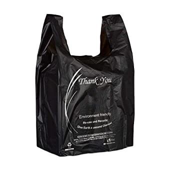 Customized eco friendly compostable PLA organic plastic cornstarch biodegradable T-shirt shopping bag