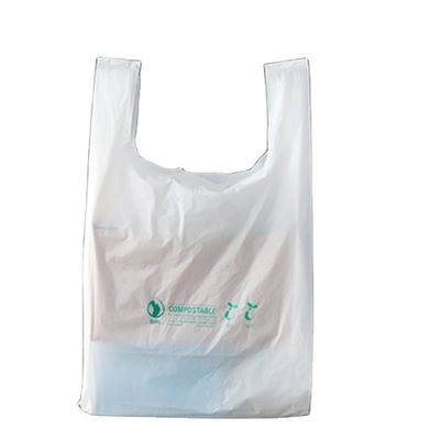 Custom Logo Compostable Biodegradable Shopping Bag T Shirt 100micron