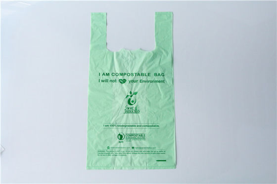 Plastic Vest Biodegradable Shopping Bag Compostable Cellulose Bags Full Color Printing
