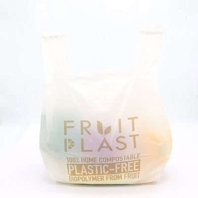 Certified Compostable Biodegradable T Shirt Bags Transparent 12micron