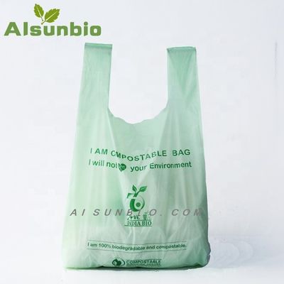 OEM Biodegradable Shopping Bag PBAT PLA Cornstarch EN13432 Standard