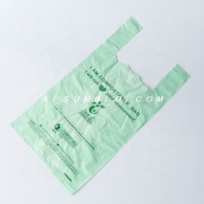 OEM Biodegradable Shopping Bag PBAT PLA Cornstarch EN13432 Standard