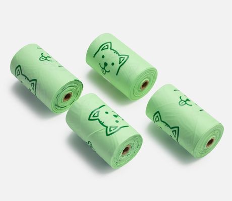 Factory Customized Eco friendly cornstarch compostable biodegradable dog poop bags for dog