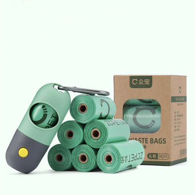 Eco Friendly 100% Biodegradable and Compostable Wholesale Pets Poop Bag Dog Waste Bags Sustainable OEM Logo Accept 15 Micron BPI