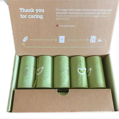 Customized 100% Biodegradable Compostable Pets Poop Bag Dog Waste Bags Bpi Ok Compost Certificate