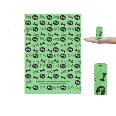 compostable logo printed colorful pet dog waste trash bag plastic garbage bag 100% biodegradable