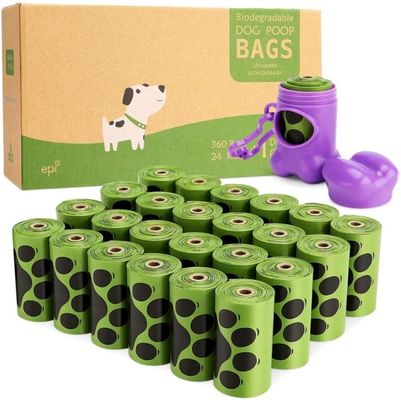 compostable logo printed colorful pet dog waste trash bag plastic garbage bag 100% biodegradable