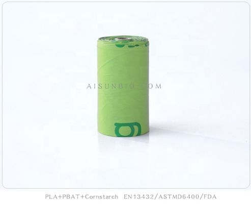 Pet Dog Poop Waste Bag Custom Corn Starch Based Biodegradable Lavender Scented Eco Friendly Outdoor Plastic Bag Holder 15 Micron