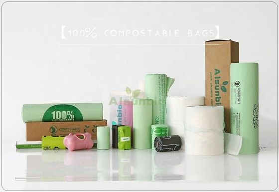 Vest 100% Biodegradable Pet Waste Bags Roll For Dog Poop Personalized