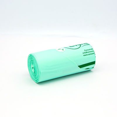 Drawstring Compostable Bin Liners Eco Trash Bags Hot Stamping