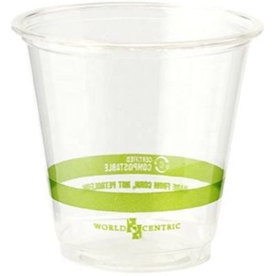 Clear Compostable Biodegradable PLA Cups for Soda Coffee Tea