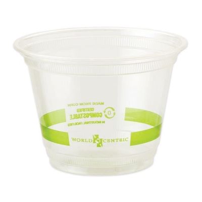 Disposable Biodegradable PLA Cups With Lid For Ice Juice Cold Drinking 24oz