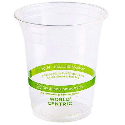 Bio Degradable plastic Environmentally Friendly Disposable Cups Single Wall ODM